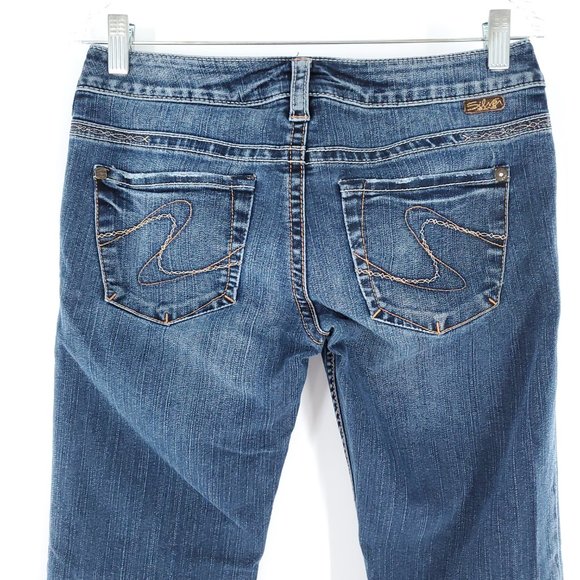 Silver Jeans Santorini Women Jean Low Rise Blue Size 29x28 - Picture 5 of 10